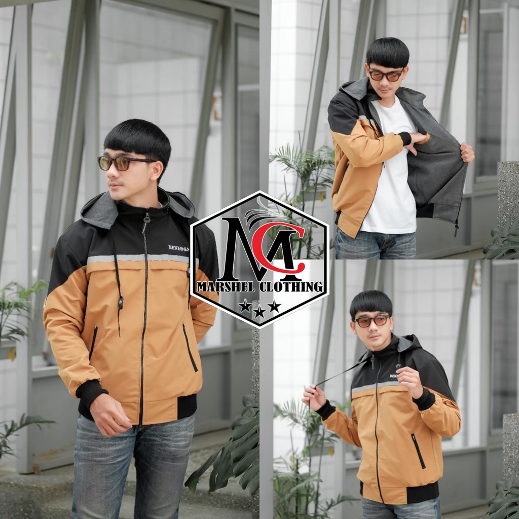 RCL - Jaket Pria Bolak Balik Taslan / Jaket BB Waterproof / Jaket Motor / Jaket Murah HGR