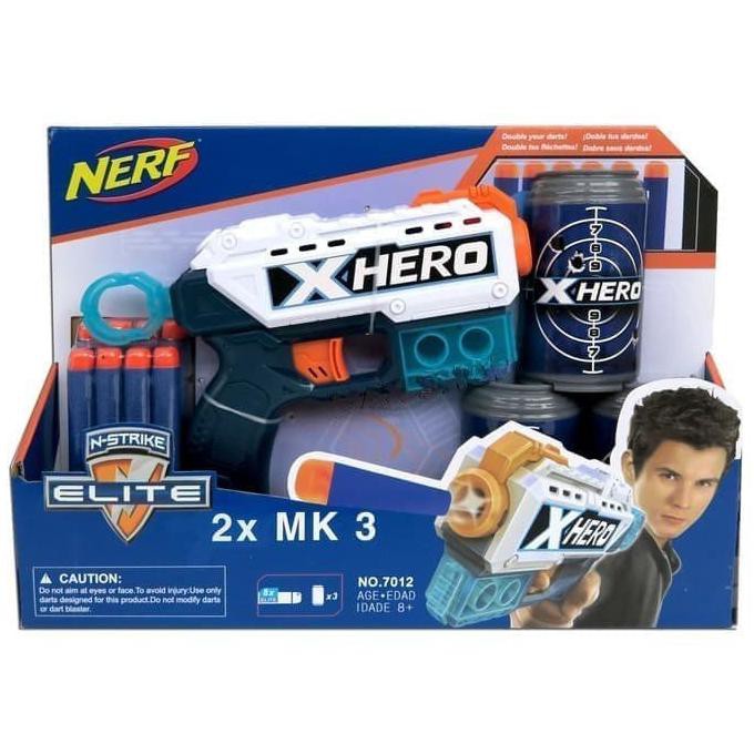 Promo  barang baru  Mainan Anak Pistol Nerf N-Strike Elite X Hero + Target 7012