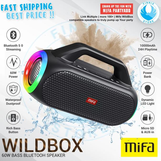 Mifa Wildbox Wireless Bluetooth Speaker 60W With Powerbank Wolafshop82