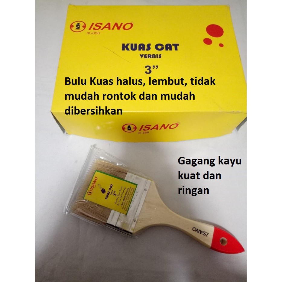 Isano Kuas 3 inch Cat Ukuran 3&quot; Dinding Tembok Besi Kayu