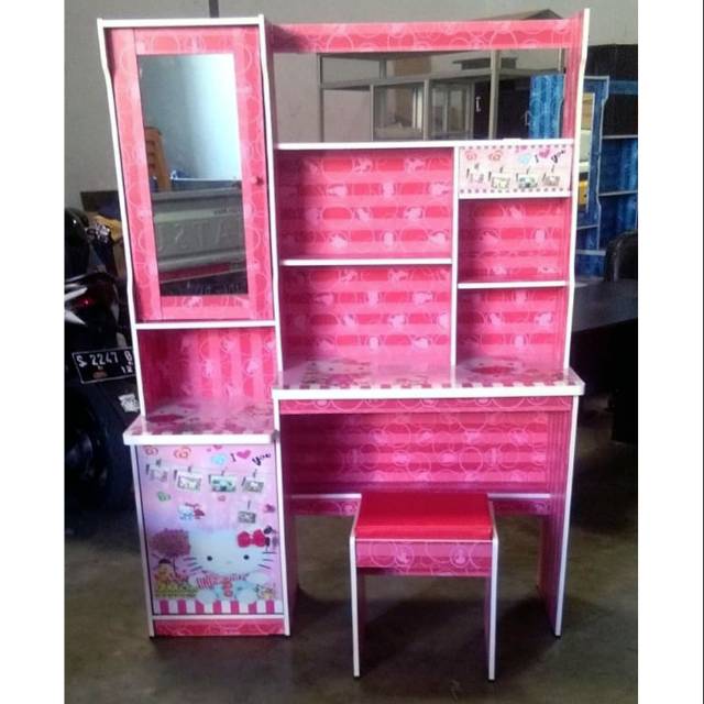 Meja Belajar MB Cermin Hello Kitty MBMR-165-HK