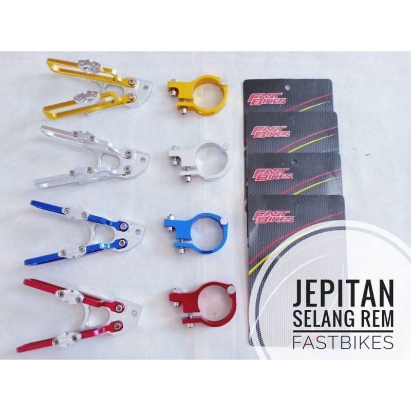 Kleman Selang Clamp Rem Depan Model V Full Cnc Breket Selang Depan Universal