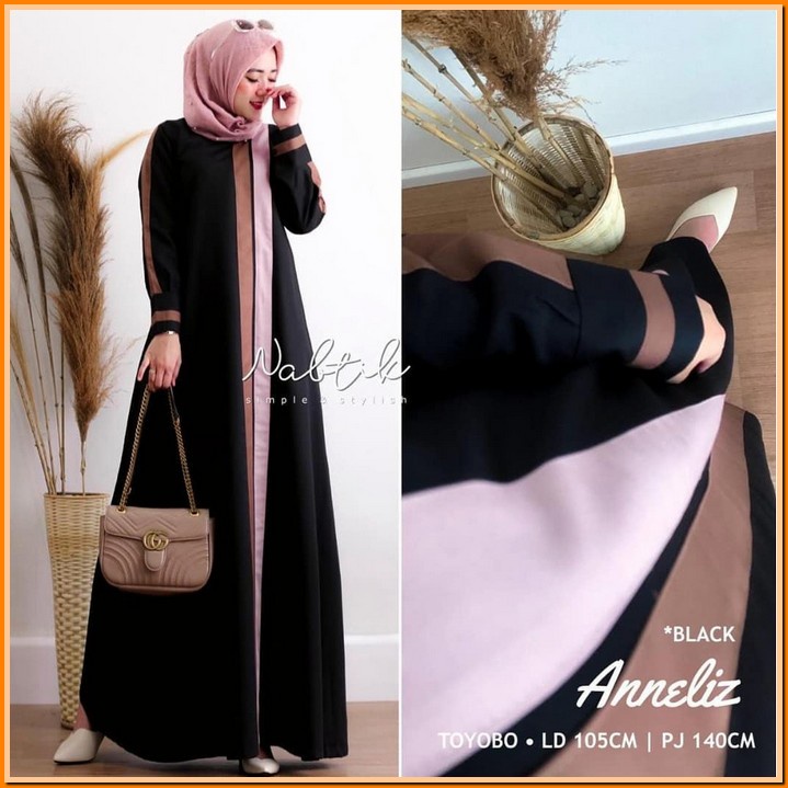 Baju Gamis Drees Stelan Pesta Lengan Panjang Wanita Remaja Dewasa Kekinian Pakaian Setelan Games Dre