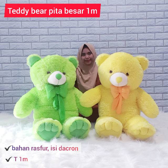 Boneka Beruang Teddy Bear Pita 1 Meter