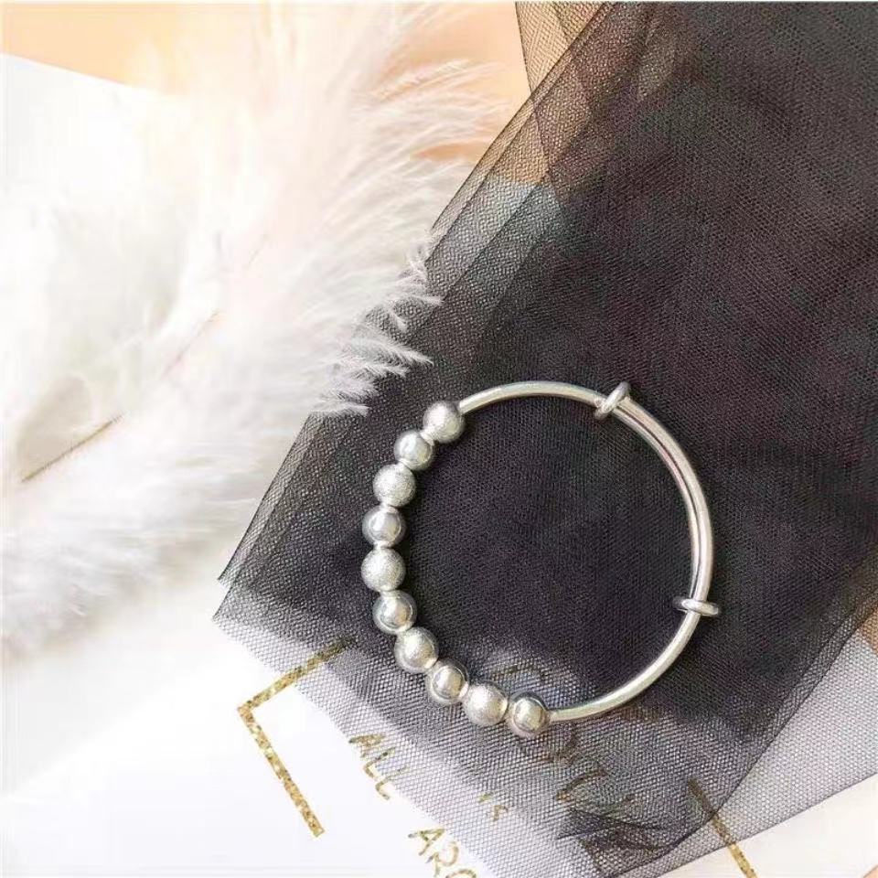 Gelang Manik-Manik Lapis Silver Gaya Kasual Untuk Wanita