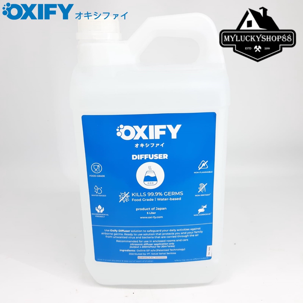 OXIFY Diffuser Water Based Sanitizer Disinfectant Airborne Japan 5L