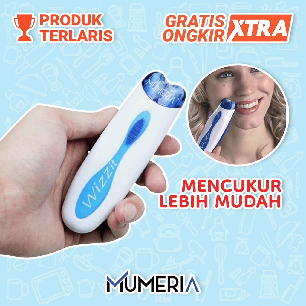 WIZZ IT Hair Removal Epilator Portable Alat Pencukur Penipis Rambut Kumis Bulu Kaki Tangan Ketiak