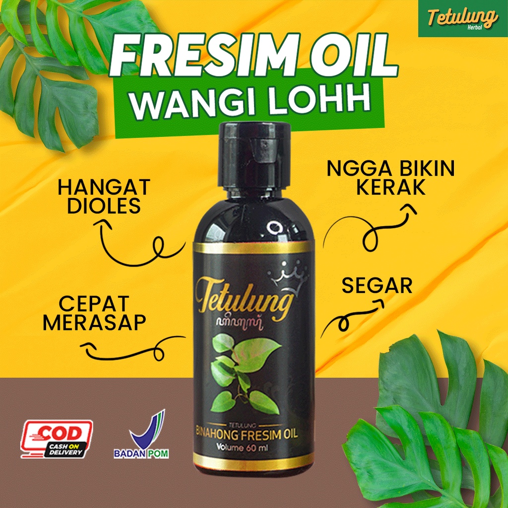 Fresim Oil Tetulung  Minyak Binahong Obat Eksim/Exim Kering Basah, Dermatitis, Kadas/Kudis Menahun