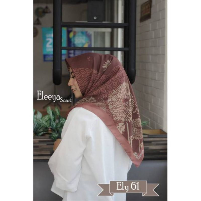 HIJAB SEGIEMPAT PRINTING DIGITAL REQUEST MOTIF - SIZE  &amp; NAMA || Eleeya Scraf