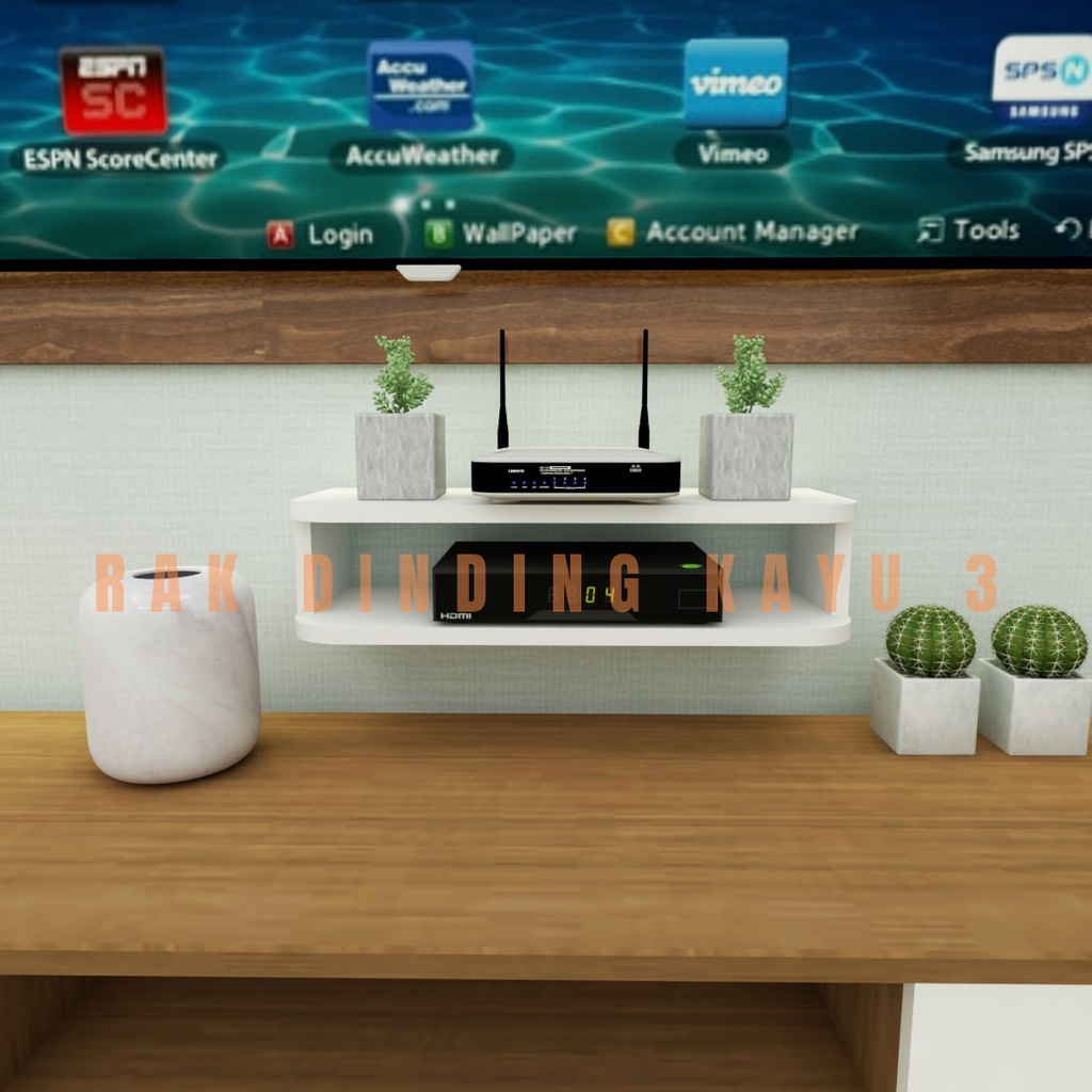 Rak Gantung Set Top Box / DVD / Modem / Wifi / Router