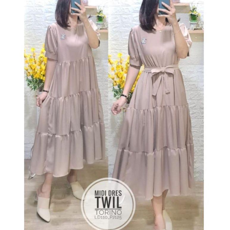 [MPT.10Jn22ˢ] NEW READY, MIDI DRESS TWILL TORINO