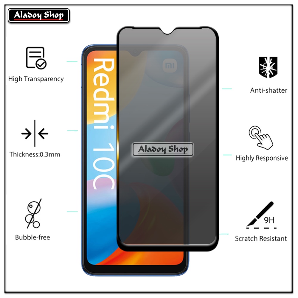 Tempered Glass Layar Matte Anti Glare Xiaomi Redmi 10C 2022 Terbaru Paket 2IN1 Pelindung Layar dan Camera