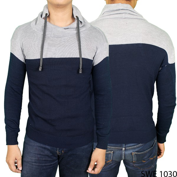 Sweater Casual Modern Pria Rajut Navy – SWE 1030