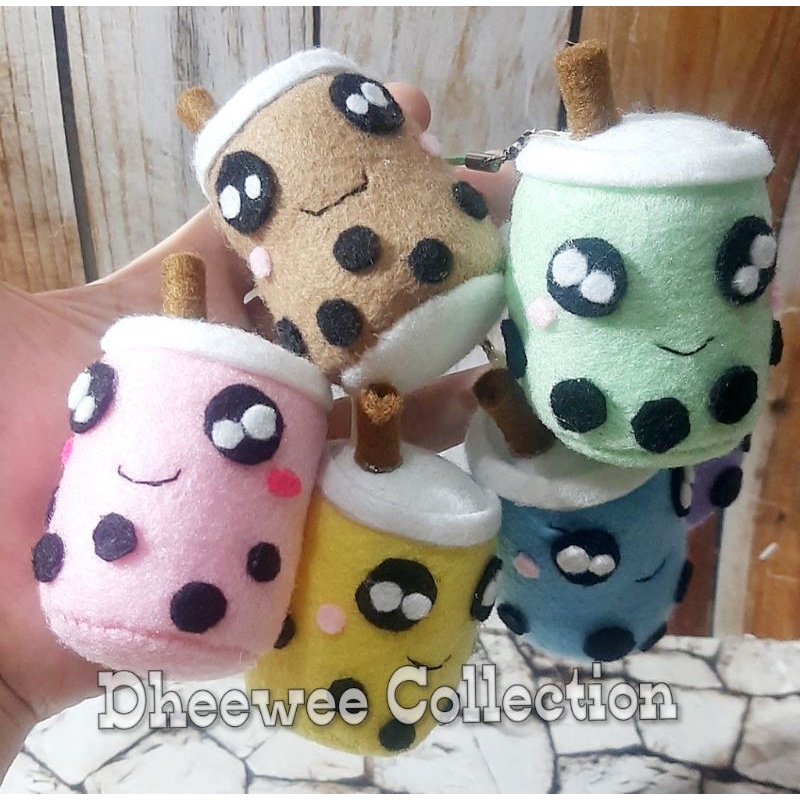 boba mini. boba milk teh.boneka boba