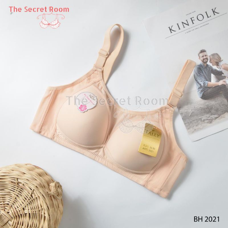 TALLY BRA BH 2021 | CUP B BESAR | TANPA KAWAT | BUSA TIPIS | SIZE 36-42 | BASIC BRA BH BAHAN BERPORI