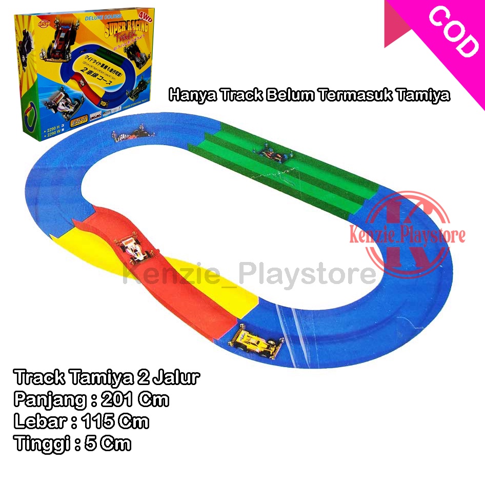 Track Tamiya 2 Jalur Lintasan / Jalanan Track Mobil Balap 2 Jalur