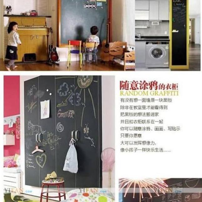 

오 STICKER BLACKBOARD / WHITEBOARD PAPAN TULIS STIKER HITAM 2 meter KAPUR BLACK BOARD EDUKASI ANAK BELAJAR Special