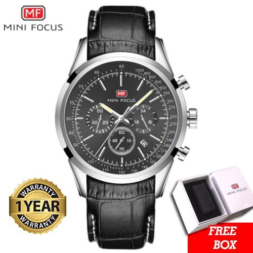 Jam Tangan Pria MINI FOCUS Original Tali Kulit MF0116G