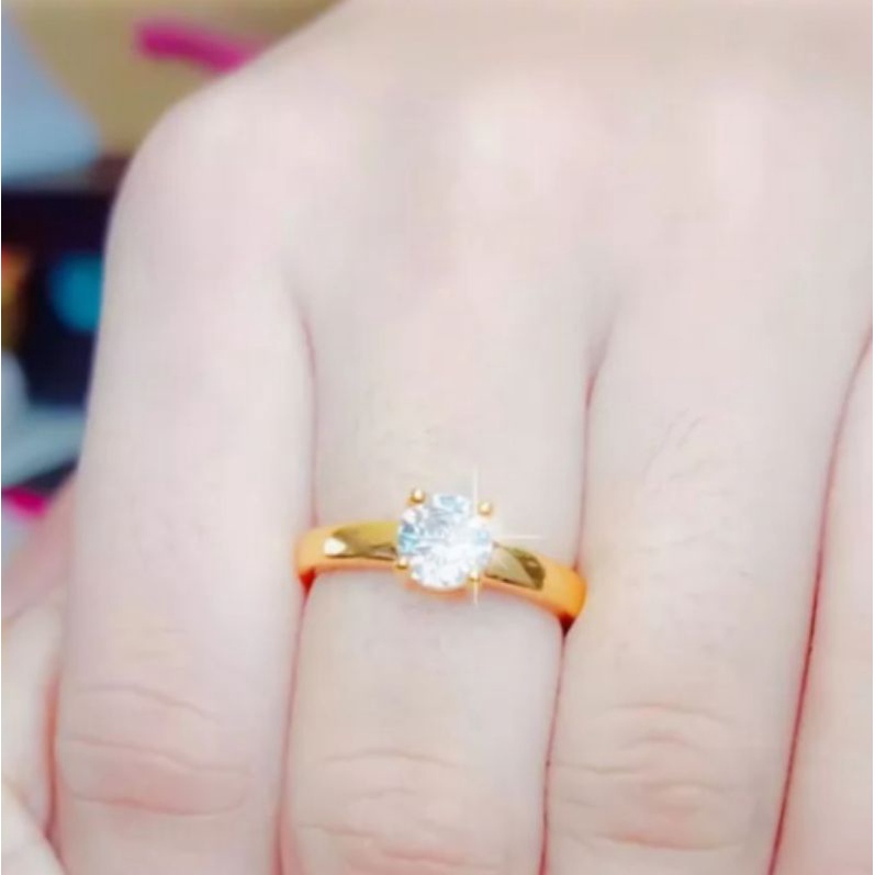 CINCIN TITANIUM GOLD MATA SATU ASLI ANTI LUNTUR