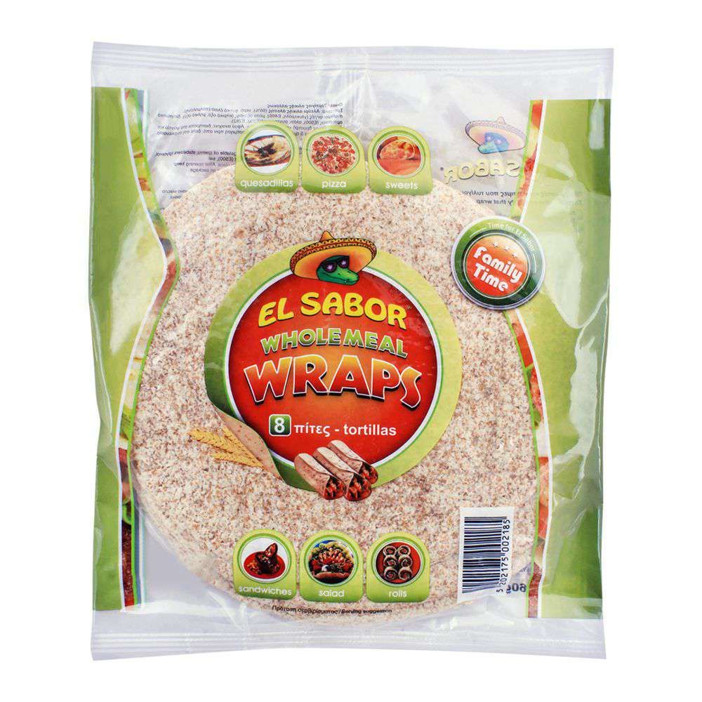 

el sabor wholemeal wraps 8 tortillas | pack