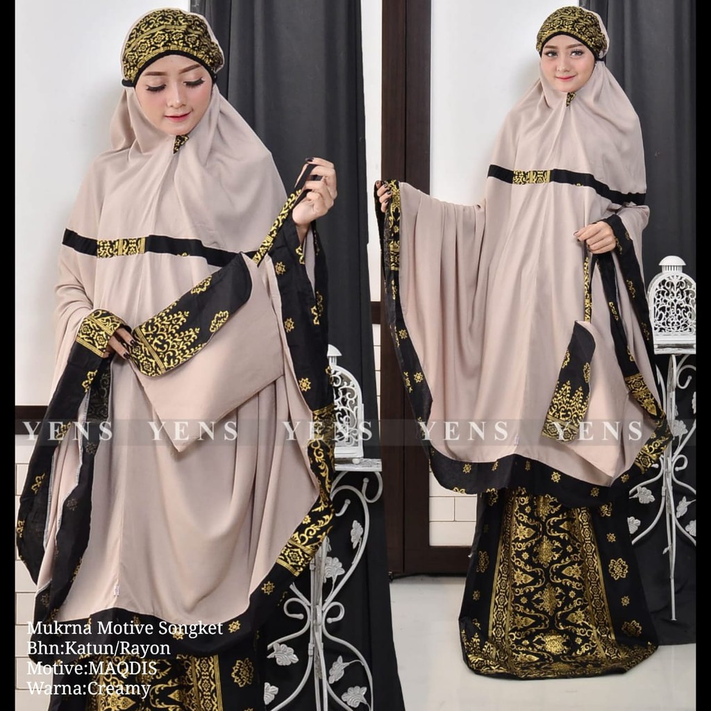 COD Mukena Bali Songket Extra Suju Maqdis