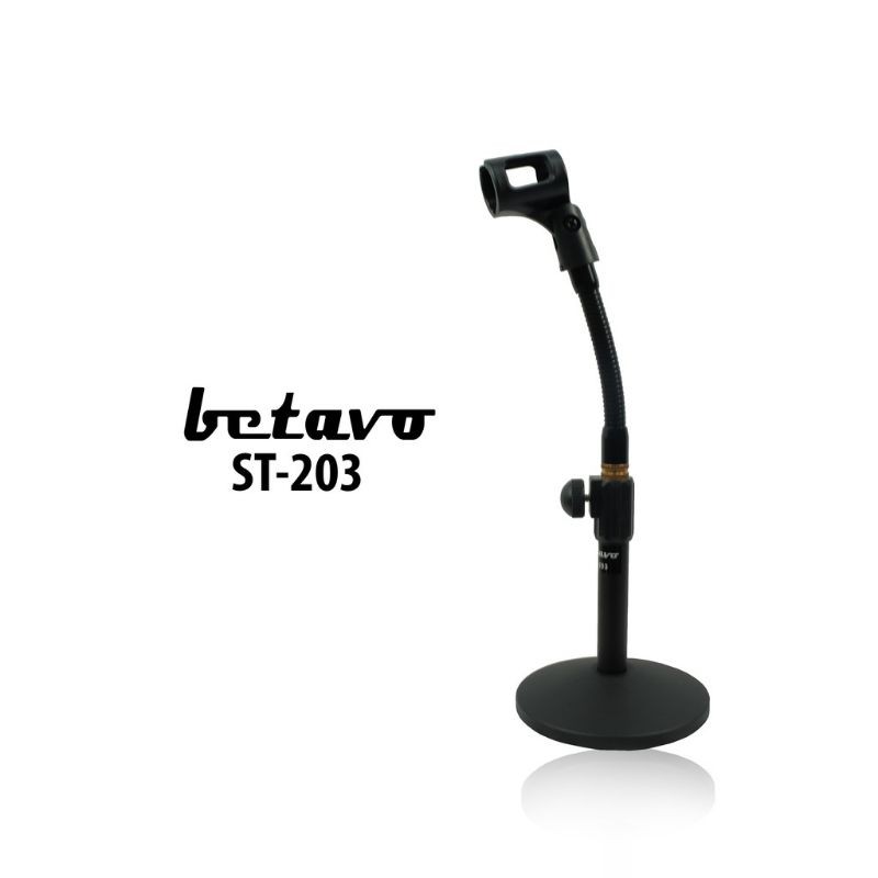 Stand Microphone ST-203 Bodi Besi Betavo Desk Stan Mic Elastis Iron Asli