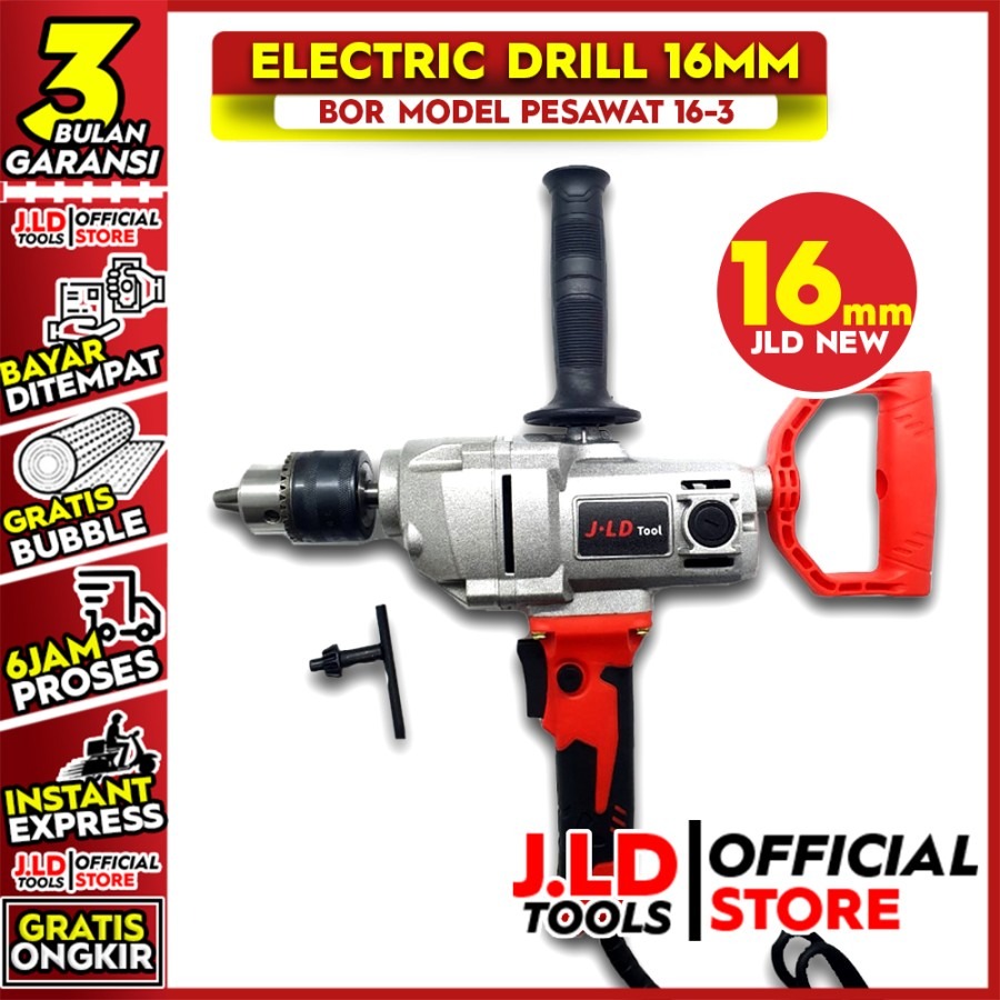 Mesin Bor Multifungsi Uk.16mm Electric Drill J16-3 by JLD Tools