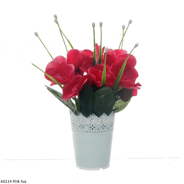 Bunga Plastik Anggrek AG11-Pink tua