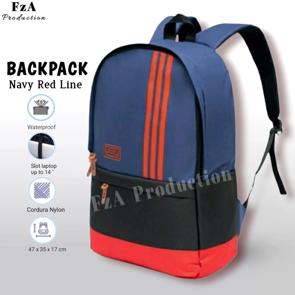 Tas Ransel Punggung Distro Casual Pria Wanita / Tas Ransel Laptop Original - FzA Gratis JAM SPORT