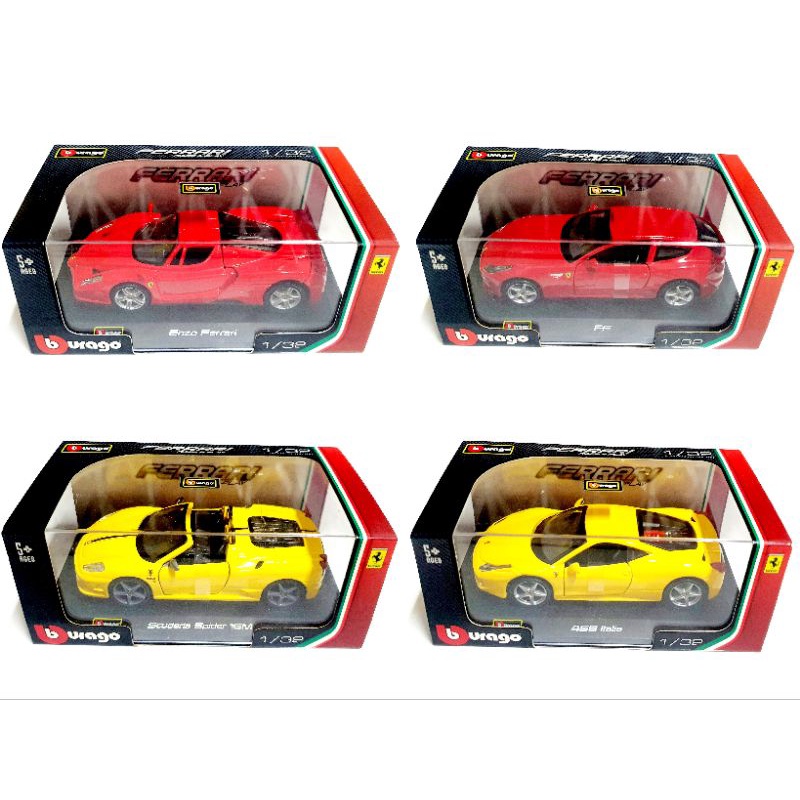 Bburago 1:32 Diecast Mobil Ferrari  Miniatur  Mobil Mobilan Pajangan