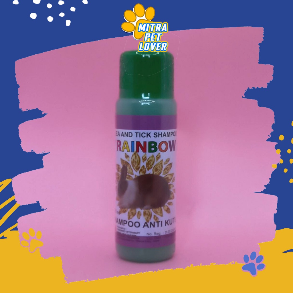 SHAMPO ANTI KUTU KELINCI - RAINBOW SHAMPOO KELINCI 125 ML ORIGINAL - SAMPO RABBIT BULU HALUS BERSIH WANGI HARUM LEMBUT AMAN - MURAH GARANSI ASLI KUALITAS - PET ANIMAL TAMASINDO OBAT KESEHATAN &amp; VITAMIN TERNAK HEWAN BINATANG PELIHARAAN MITRAPETLOVER