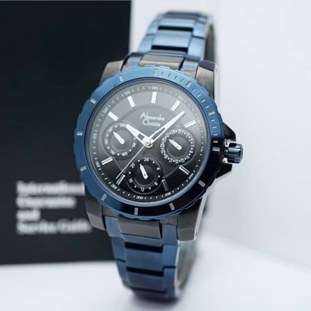 Alexandre christie ac6141 hitam biru original ladies