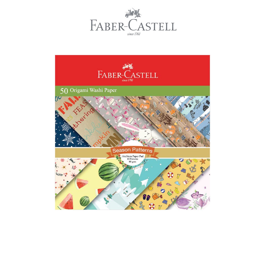 Faber-Castell Origami Washi Paper Season Pattern 16x16