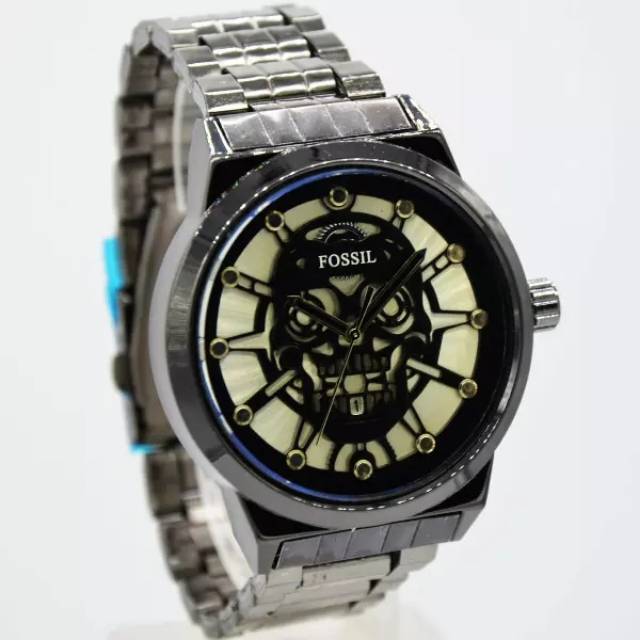 Jam tangan pria/cowok tengkorak
