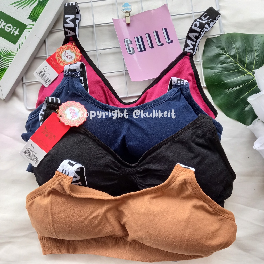 BRA/BH Sport Rajut Busa Tebal Tanpa Kawat Tanpa Busa Bahan Spandek | Sport Bra  Busa Tanpa Kawat SPO