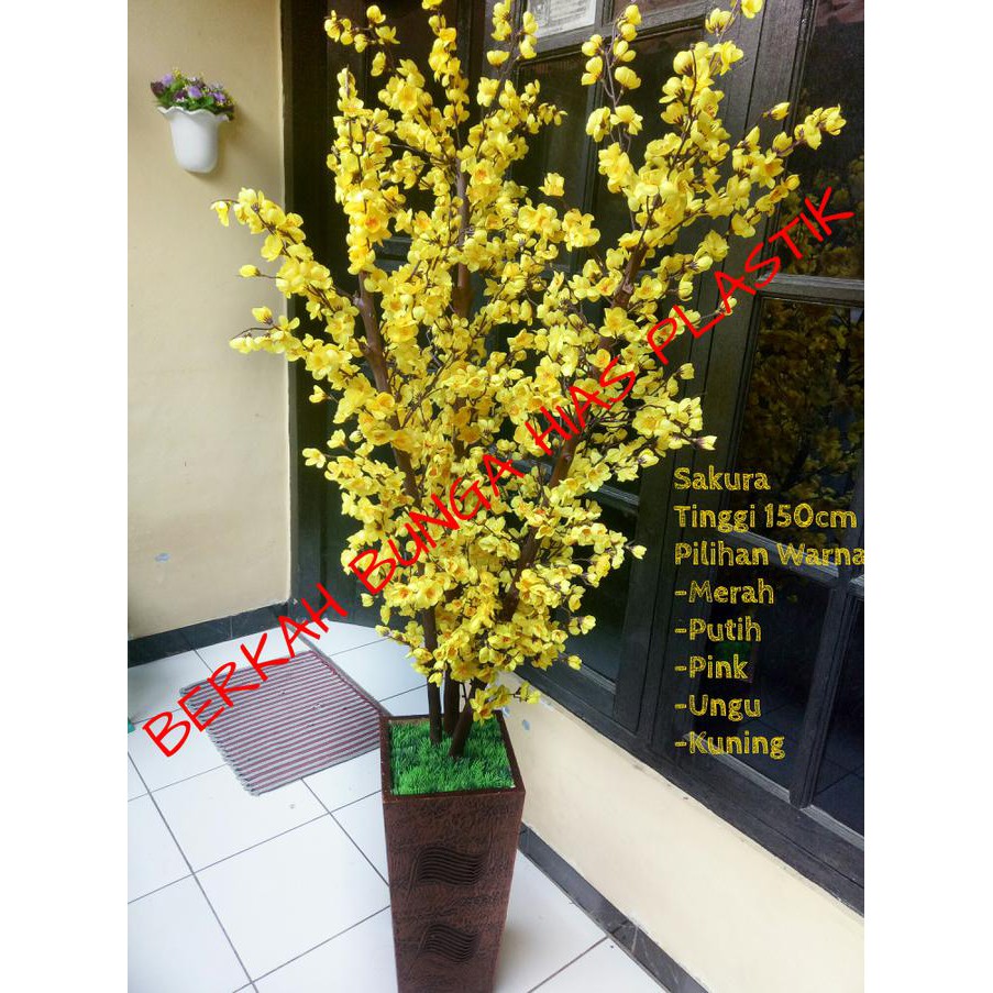 Bunga Sakura Plastik Bunga Hias Sakura Shopee Indonesia