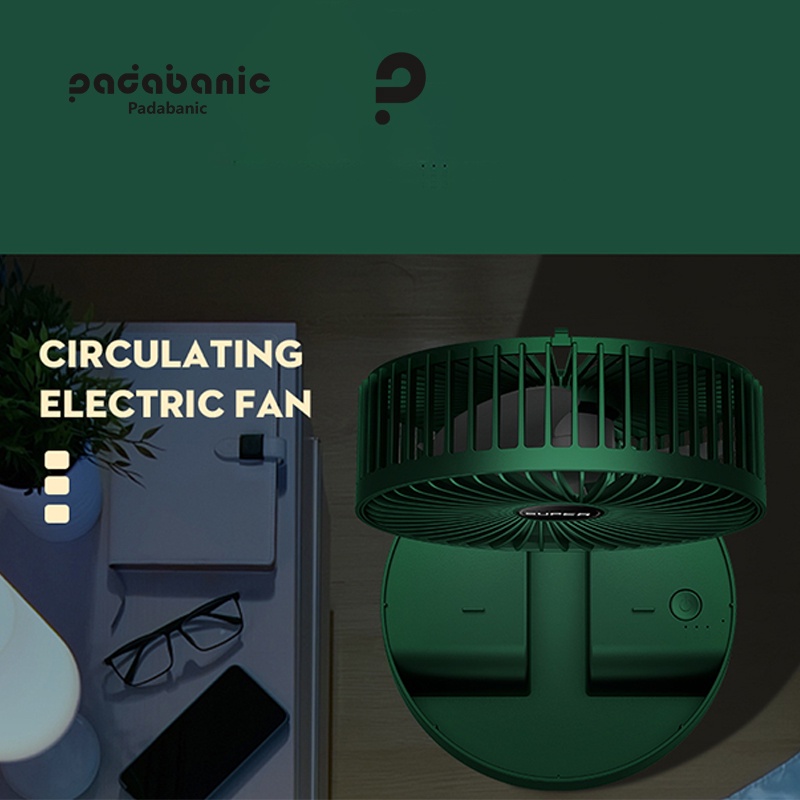 PADABANIC KIPAS ANGIN LIPAT / KIPAS MEJA / KIPAS ANGIN PORTABLE PUTAR 180 PORTABLE MINI FAN RECHARGE