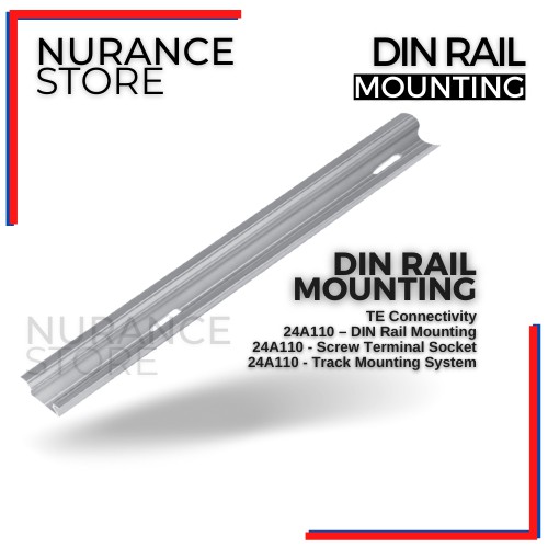 DIN RAIL MOUNTING ALUMINIUM - SCREW TERMINAL SOCKET