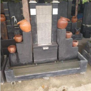 kolam air mancur minimalis kaca