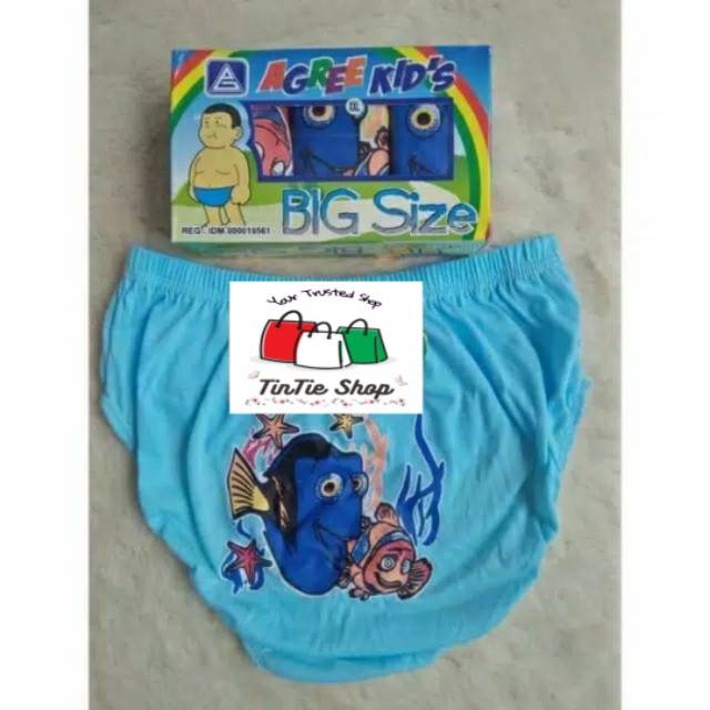 Celana Dalam anak cowok jumbo Agree kids Big size isi 3 pcs