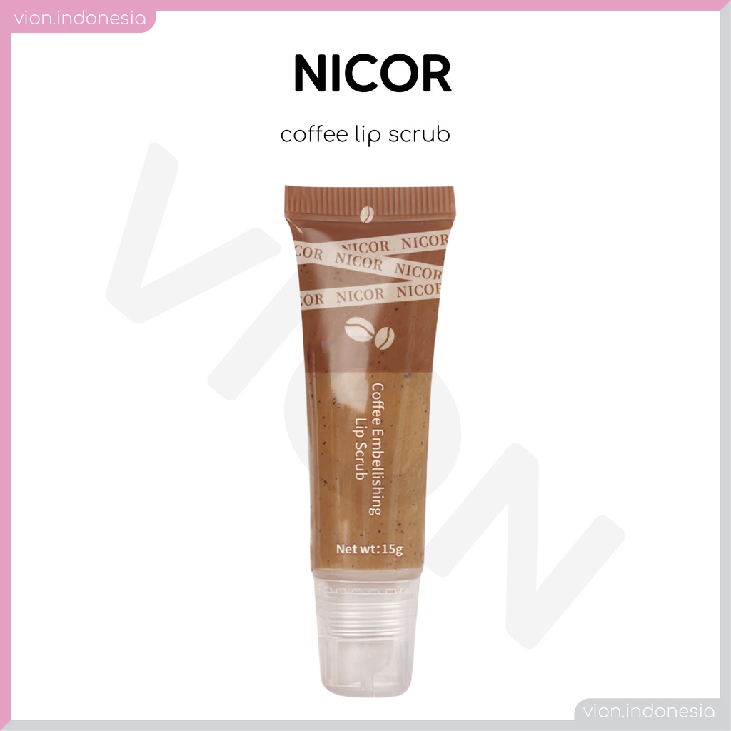 NICOR Coffee Lip Scrub Bibir Halus Wangi Kopi Lip Care Exfoliator Original XX013