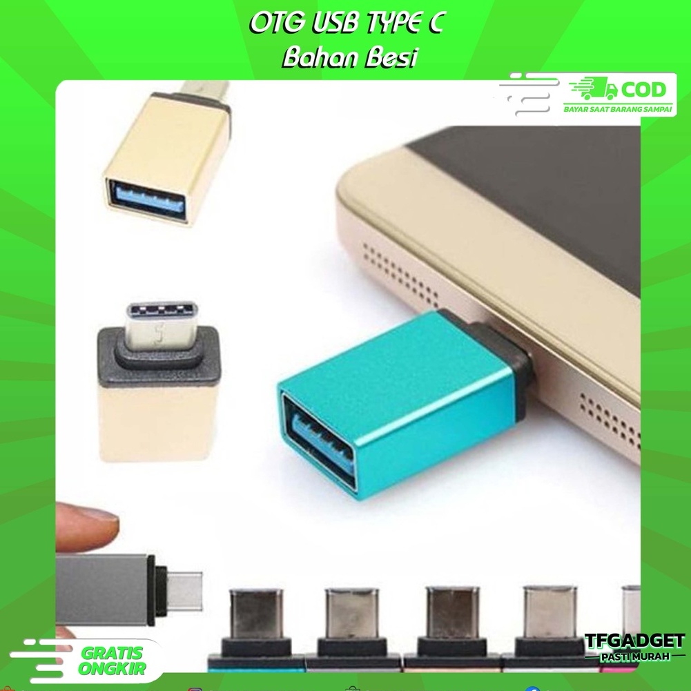 OTG USB TYPE C - ANDROID OTG - OTG TERMURAH MINI PERSEGI NON KABEL & KABEL