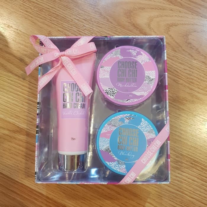 

Choose Chi Chi Body Butter Hand Cream Gift Set Import Murah Meriah Kado Valentine Gift Set