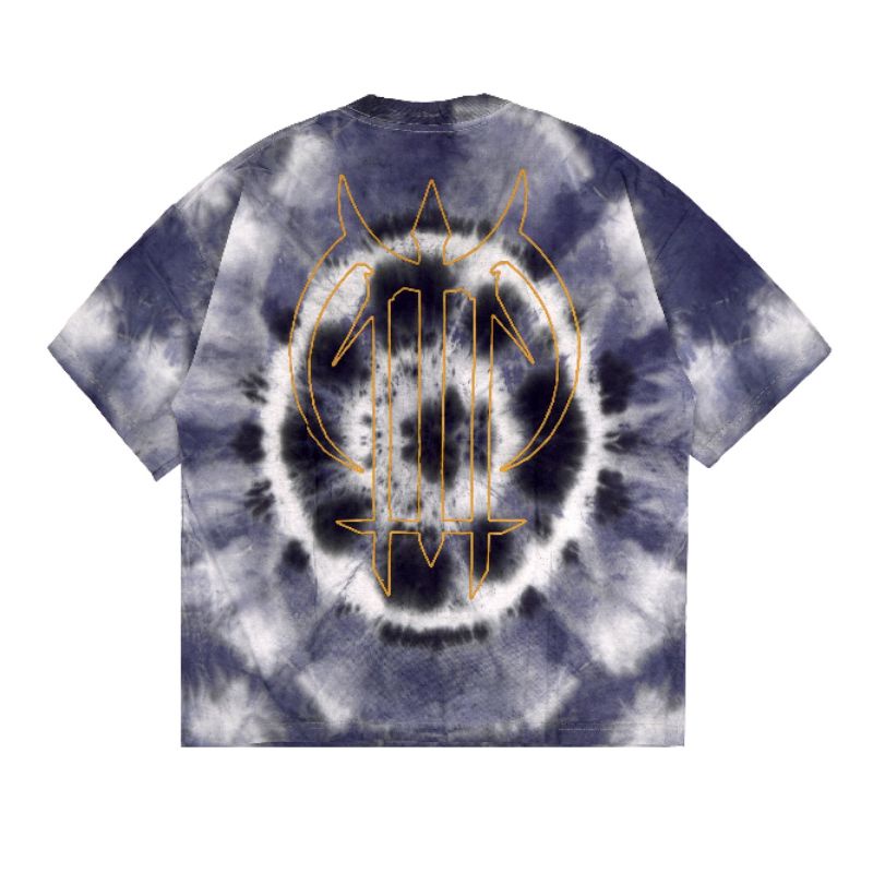 OVERSIZE TSHIRT TEE AOGMAA TIE DYE PURPLE WASH PREMIUM