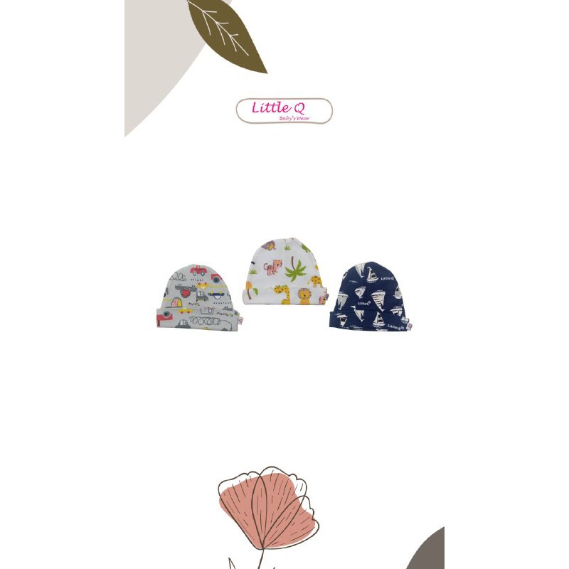 Little Q Topi Kupluk dan Topi Kucung Motif (1 pcs)