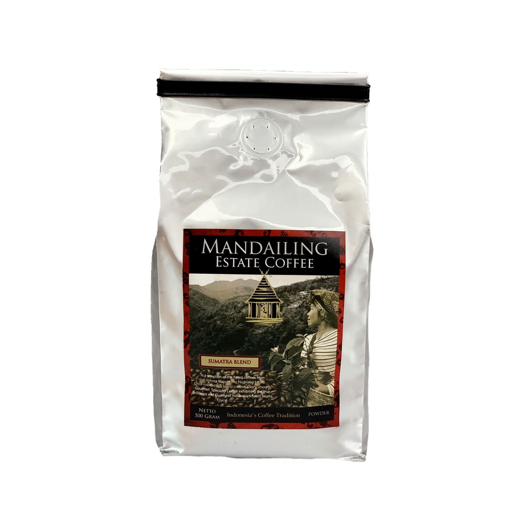 

Mandailing Estate Coffee Kopi Solid Silver 500gr Powder