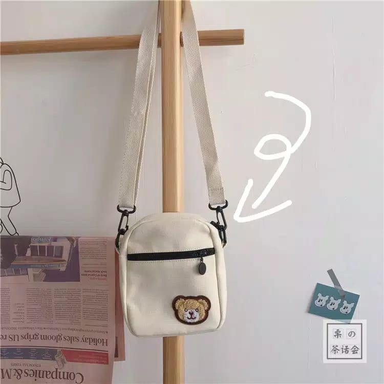 Tas Selempang Anak Wanita Dan Laki Laki Keren Motif Carakter Mini BERUANG Korea Style