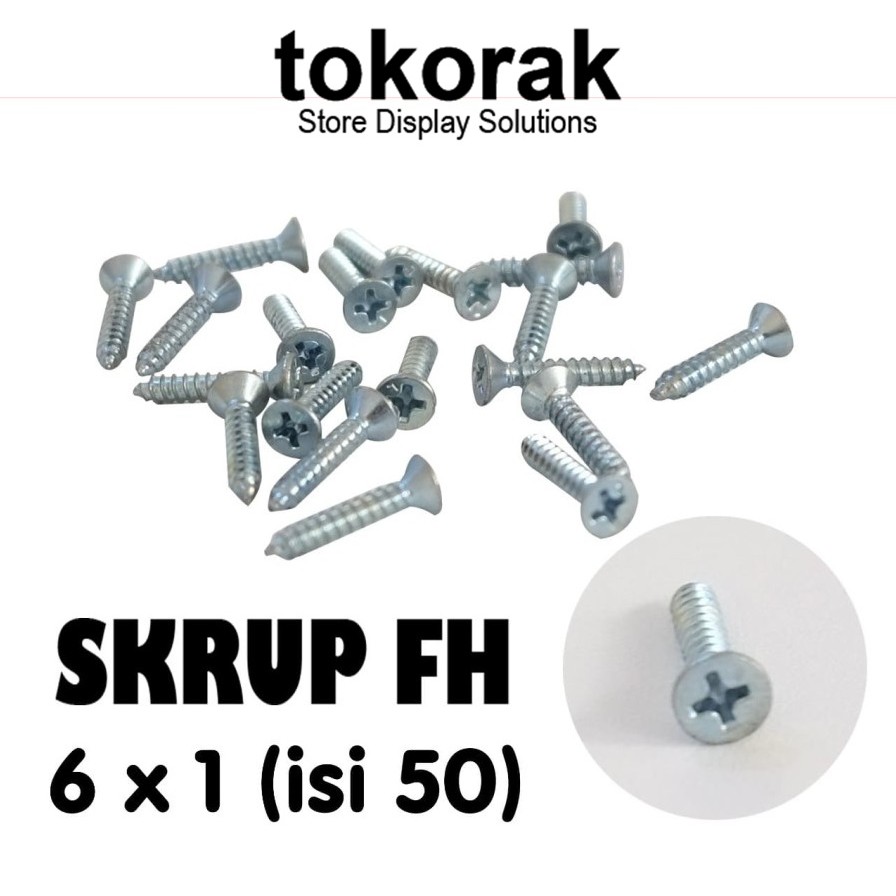 SKRUP FH 6*1 INCH ISI 50 PCS SEKRUP LION BRAND