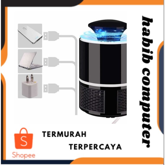 perangkap  Nyamuk Jebakan Lalat Kipas Lampu LED UV Ultraviolet Elektrik