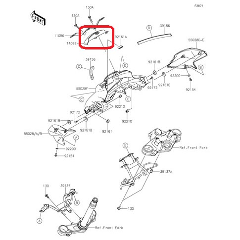 Visor Kawasaki Z250SL Original, Ready Stock
